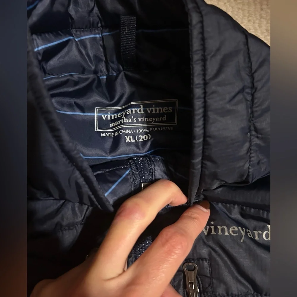 Vineyard Vines Kids Blue Quilted Vest